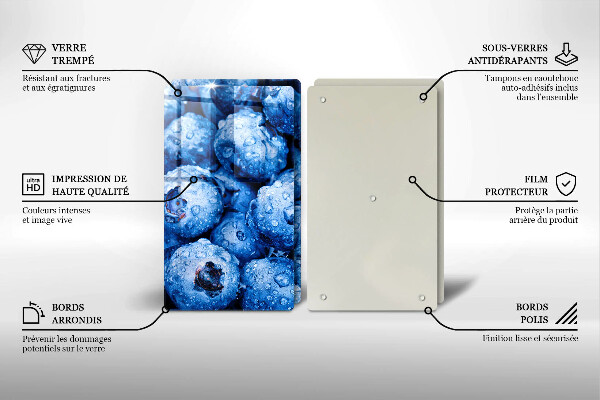 Herdabdeckung Saftige Blaubeeren