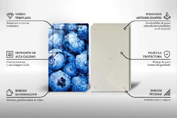 Herdabdeckung Saftige Blaubeeren