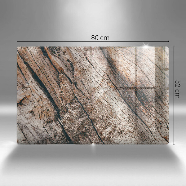 Herdabdeckung Holzstruktur