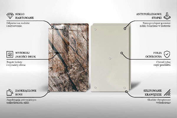 Herdabdeckung Holzstruktur