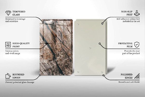 Herdabdeckung Holzstruktur