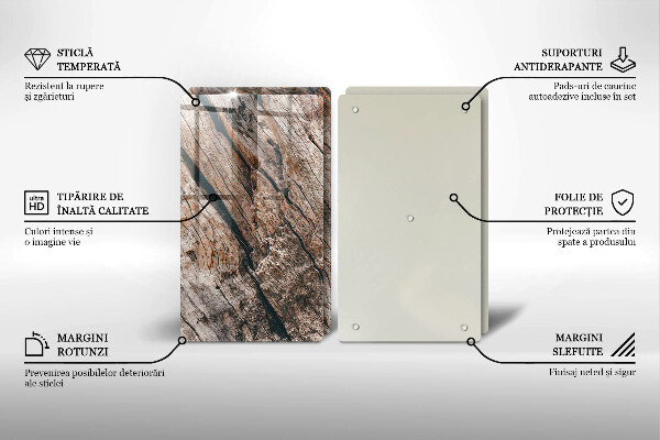 Herdabdeckung Holzstruktur