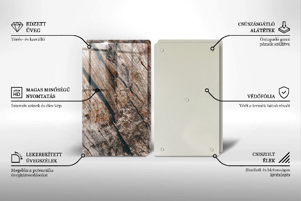Herdabdeckung Holzstruktur