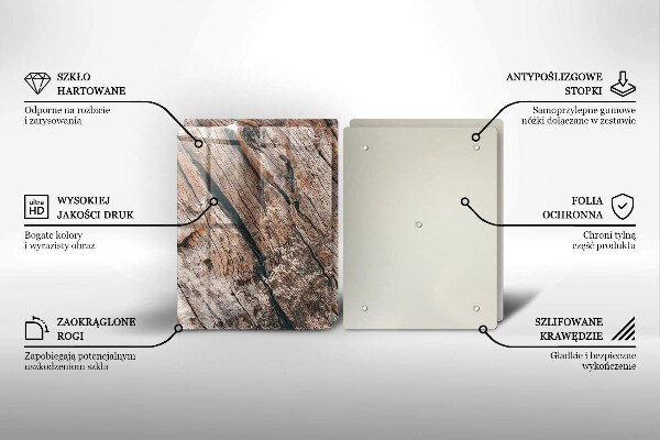 Herdabdeckung Holzstruktur