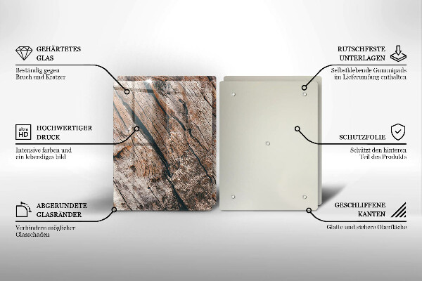 Herdabdeckung Holzstruktur