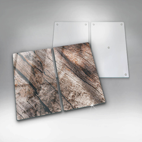 Herdabdeckung Holzstruktur