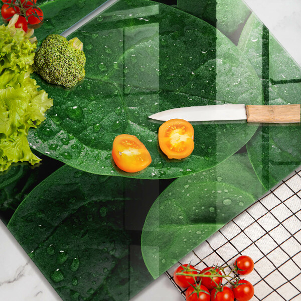 Herdabdeckung Basilikumblätter