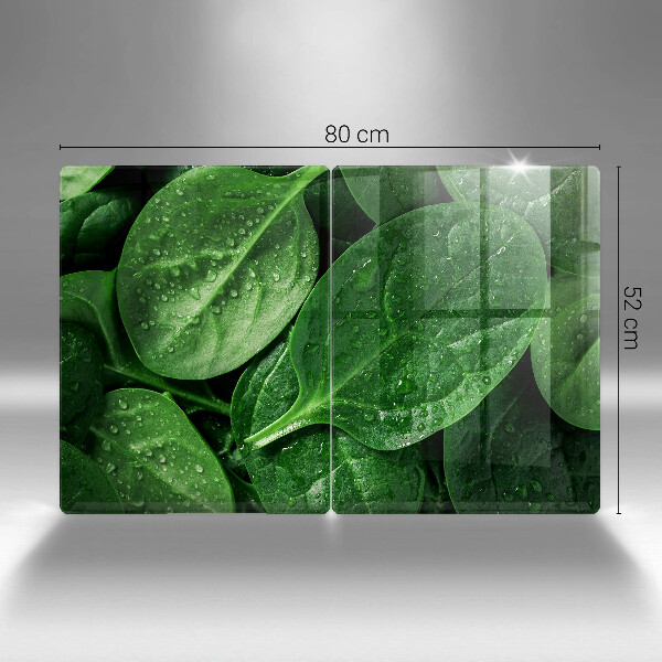 Herdabdeckung Basilikumblätter