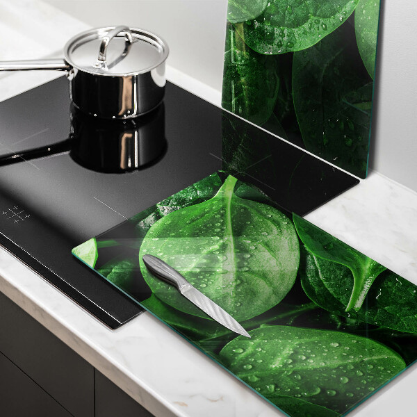 Herdabdeckung Basilikumblätter