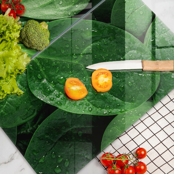 Herdabdeckung Basilikumblätter