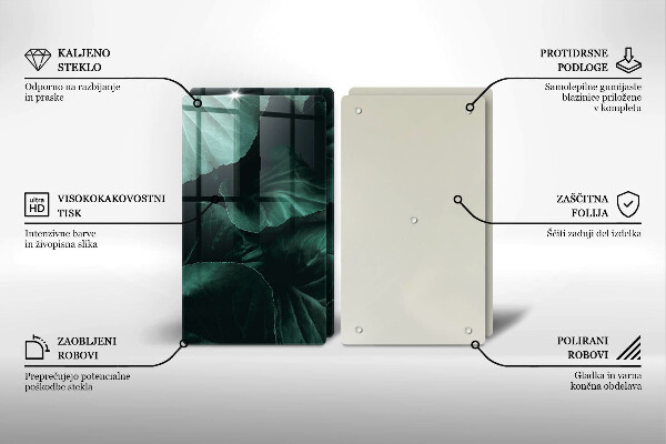 Herdabdeckung Wilde dunkle Blätter