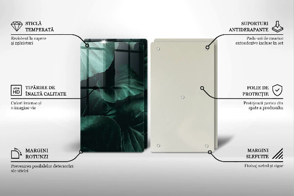 Herdabdeckung Wilde dunkle Blätter