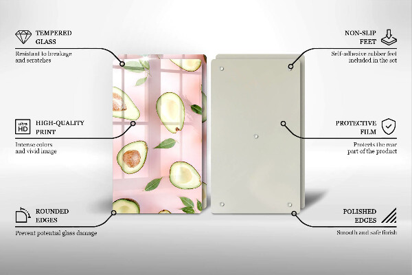 Herdabdeckung Avocado-Muster