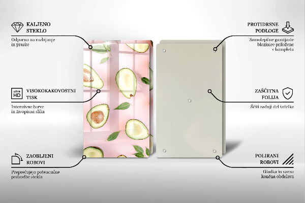 Herdabdeckung Avocado-Muster