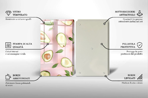 Herdabdeckung Avocado-Muster