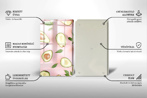 Herdabdeckung Avocado-Muster