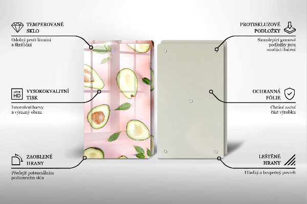 Herdabdeckung Avocado-Muster