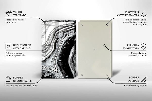 Herdabdeckung Tintenabstraktion