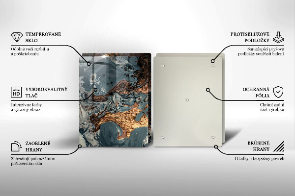 Herdabdeckung Goldene Felsstruktur