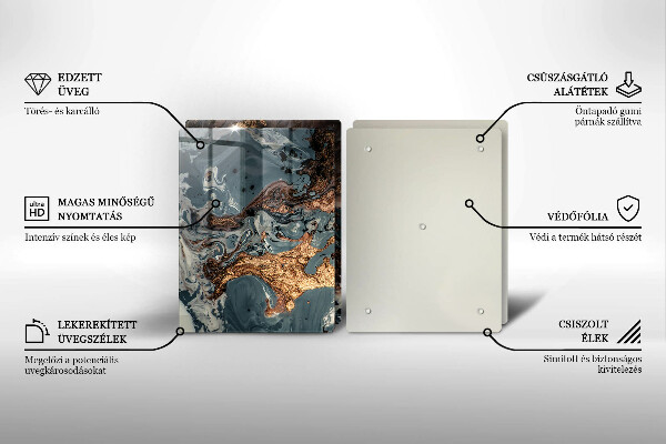 Herdabdeckung Goldene Felsstruktur