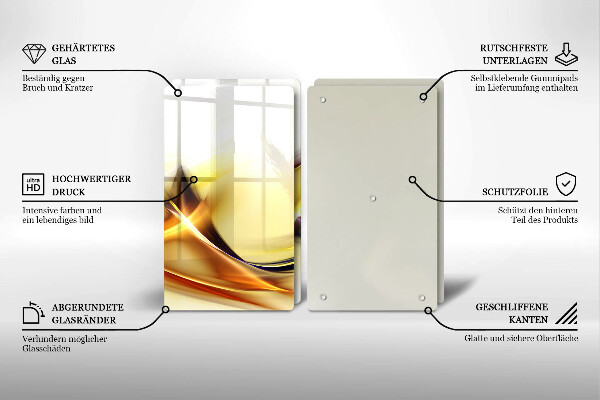 Herdabdeckung Abstrakte Lichtlinien