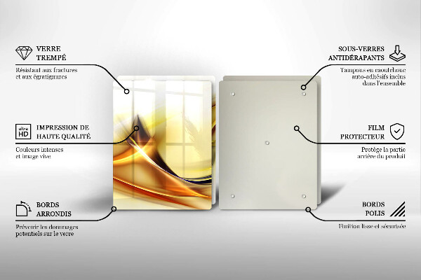 Herdabdeckung Abstrakte Lichtlinien