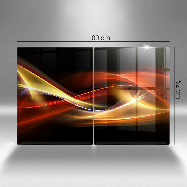 Herdabdeckung Abstrakter Rauch und Licht