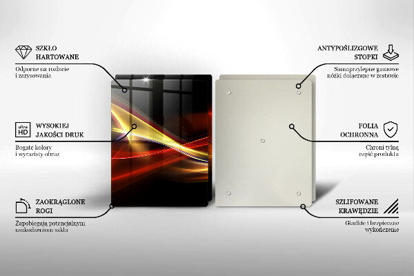 Herdabdeckung Abstrakter Rauch und Licht