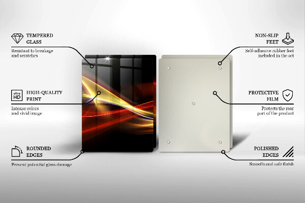 Herdabdeckung Abstrakter Rauch und Licht