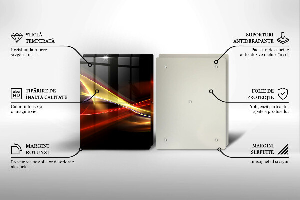 Herdabdeckung Abstrakter Rauch und Licht