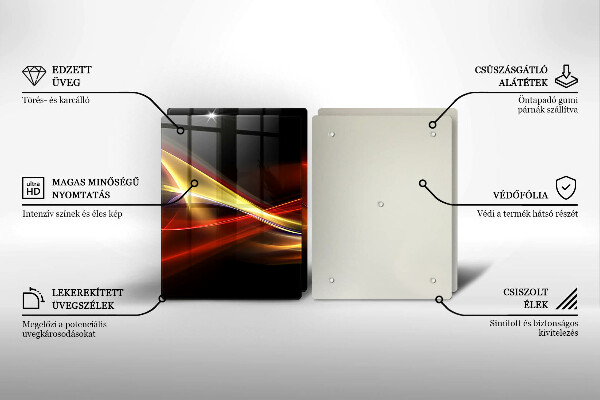 Herdabdeckung Abstrakter Rauch und Licht