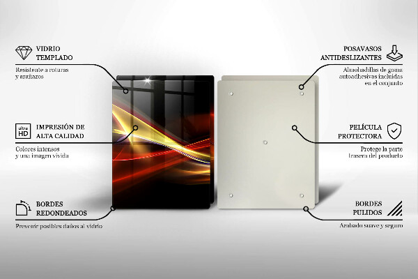 Herdabdeckung Abstrakter Rauch und Licht