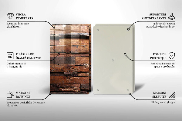 Herdabdeckung Dekorative Holzbretter