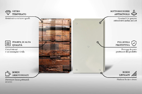 Herdabdeckung Dekorative Holzbretter