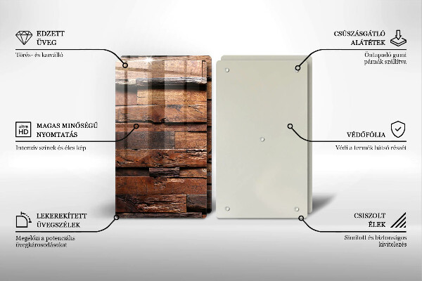 Herdabdeckung Dekorative Holzbretter