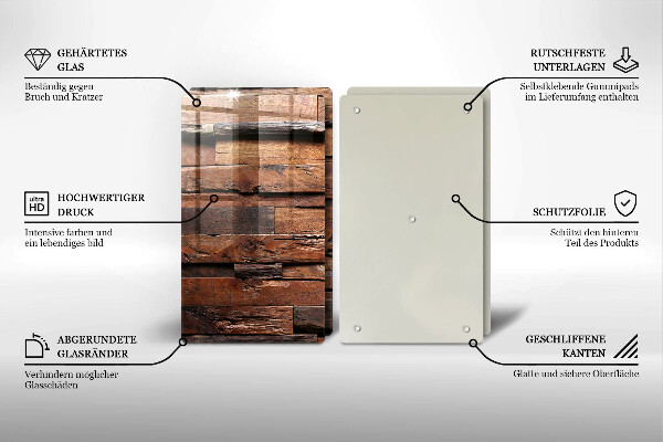 Herdabdeckung Dekorative Holzbretter