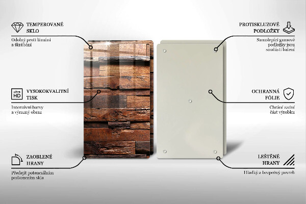 Herdabdeckung Dekorative Holzbretter