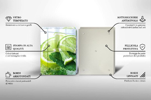 Herdabdeckung Limette Minze und Eis