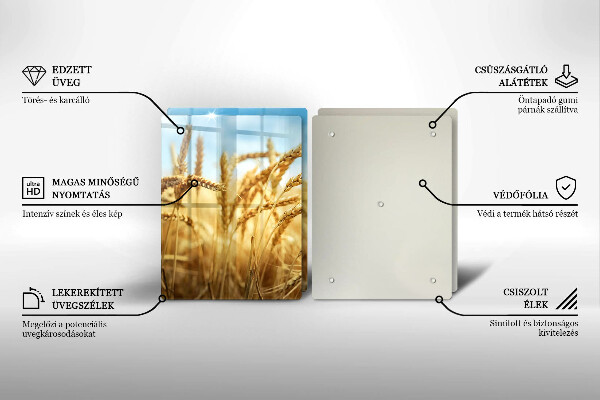 Herdabdeckung Getreideähren auf dem Feld
