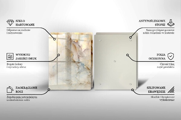 Herdabdeckung Marmorstruktur mit Gold