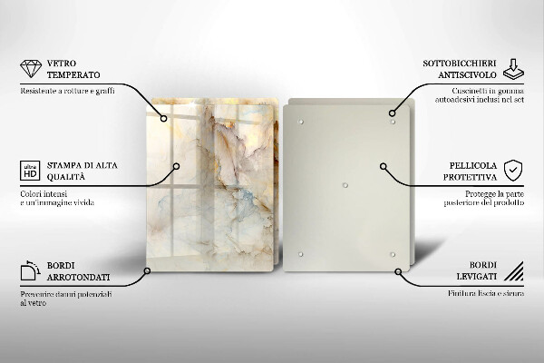 Herdabdeckung Marmorstruktur mit Gold
