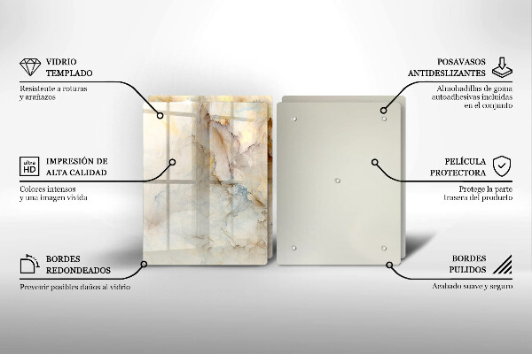 Herdabdeckung Marmorstruktur mit Gold