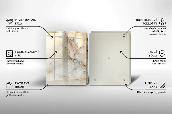 Herdabdeckung Marmorstruktur mit Gold