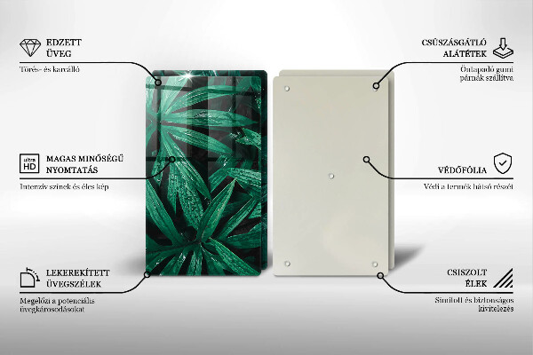 Herdabdeckung Pflanzenblätter