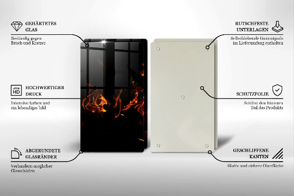 Herdabdeckung Zünde eine lebendige Flamme an