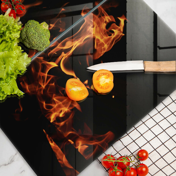 Herdabdeckung Zünde eine lebendige Flamme an