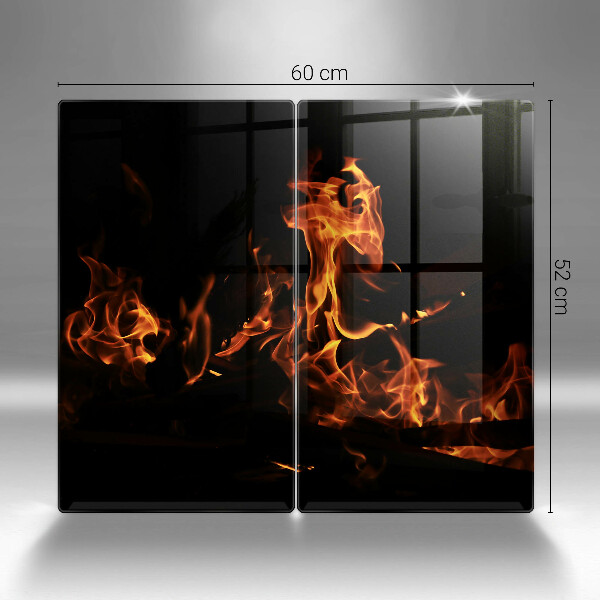 Herdabdeckung Zünde eine lebendige Flamme an