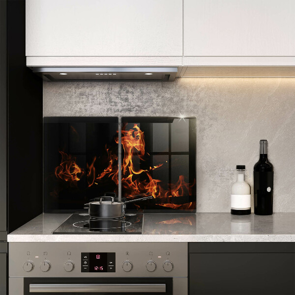 Herdabdeckung Zünde eine lebendige Flamme an