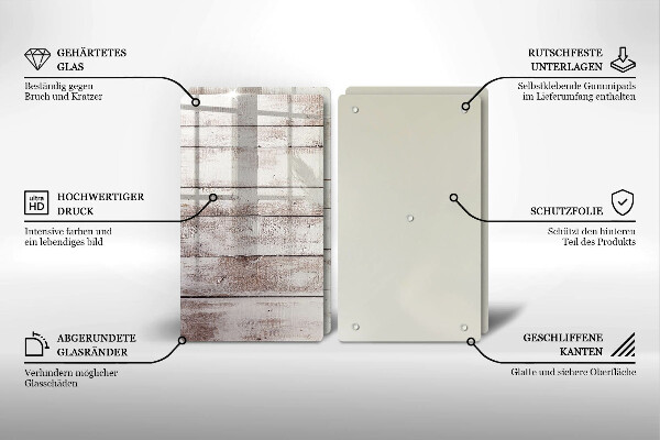 Herdabdeckung Alte Holzbretter
