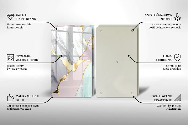 Herdabdeckung Pastellmarmor